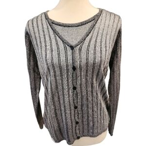 Prophecy Sag Harbor Mervyns Striped Cardigan